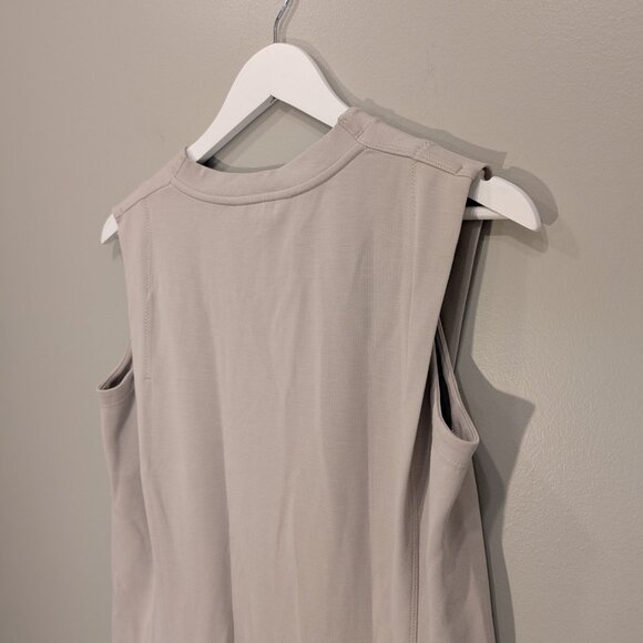 Athleta Seasoft Tank Dress Abalone Grey Stone Beige Athleisure Sporty - Size S - Picture 5 of 6